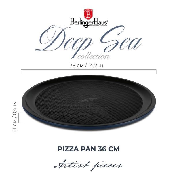 BERLINGERHAUS Pánev na pizzu s titanovým povrchem 36 cm Dep Sea Collection BH-8700