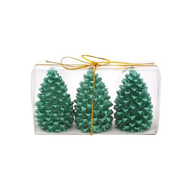 Provence SVÍČKA ŠIŠKA, 3KS, ZELENÁ_hamashop