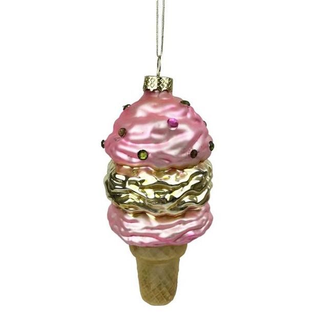 TORO OZDOBA VÁNOČNÍ ZMRZLINA 5,6X13,5CM SKLO_hamashop