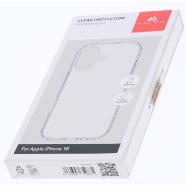 Black Rock Clear Protection Case, kryt pro Apple iPhone 16, průhledný
