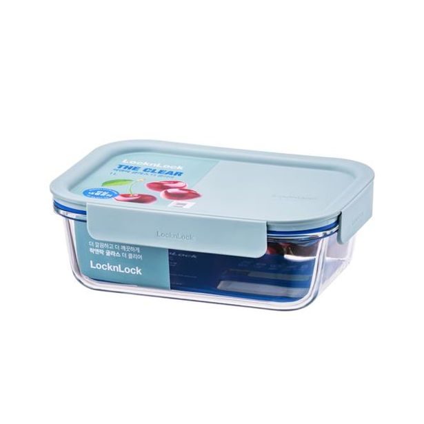 LOCKNLOCK DÓZA "CLEAR" OBDÉLNÍKOVÁ BOROSILKÁT.SKLO 1L MINT_hamashop