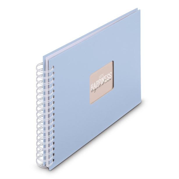 Hama album klasické spirálové FINE ART 28x24 cm, 50 stran, lagoon, bílé listy