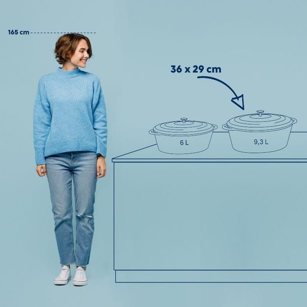 KELA Pekáč litinový s poklicí CALIDO 36x29cm šedá KL-12609