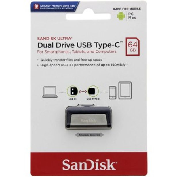 SanDisk Ultra Dual USB Drive 64 GB Type-CTM