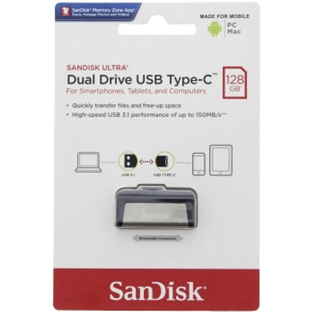 SanDisk Ultra Dual USB Drive 128 GB Type-CTM