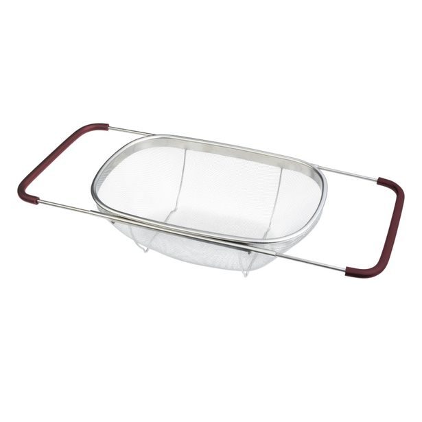 BERLINGERHAUS Cedník s výsuvnými rukojeťmi na dřez nerez Leonardo Collection BH-8824