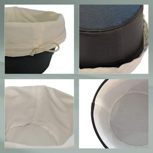 KELA Košík na chleba Grana PU kůže černá 11,0cm 19,0cm KL-12547