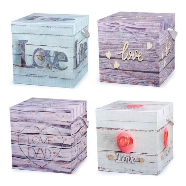 TORO KRABICE DÁRKOVÁ SE STUHOU 15X15X15CM 4ASSORT_hamashop