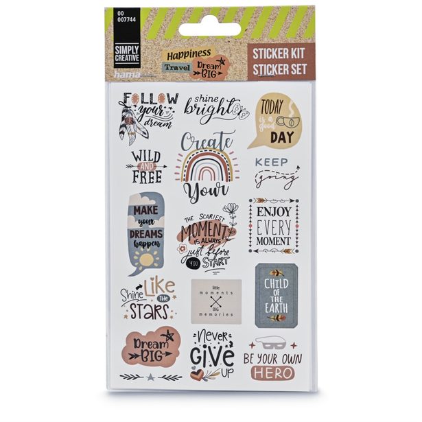 Hama samolepky pro kreativní tvorbu II, různé motivy, balení 54 setů (cena je uvedená za 1 set)