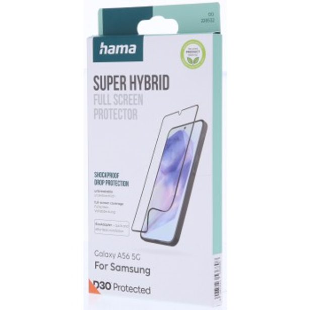 Hama Super Hybrid, ochranné sklo na displej pro Samsung Galaxy A56 5G, licence D3O®