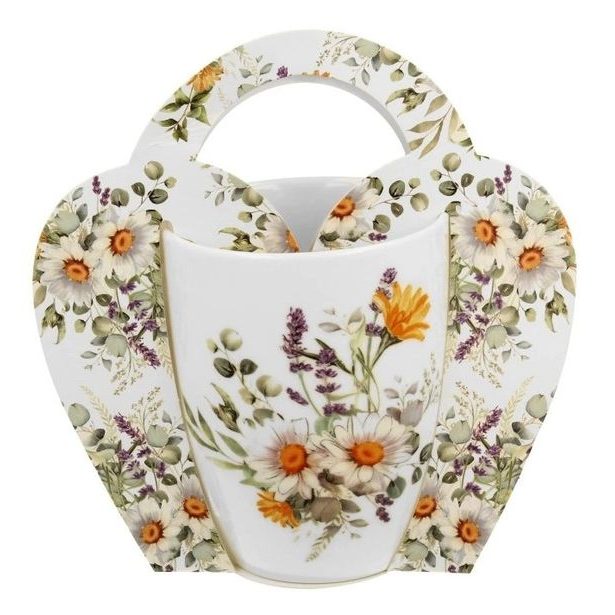 hrnek 350ml, DAISY LUČNÍ KVĚTY, DB, porcelán