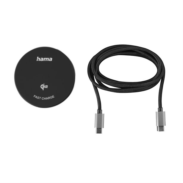 Hama bezdrátová nabíječka Qi2 15 W, magnetická, samostatný kabel 1 m