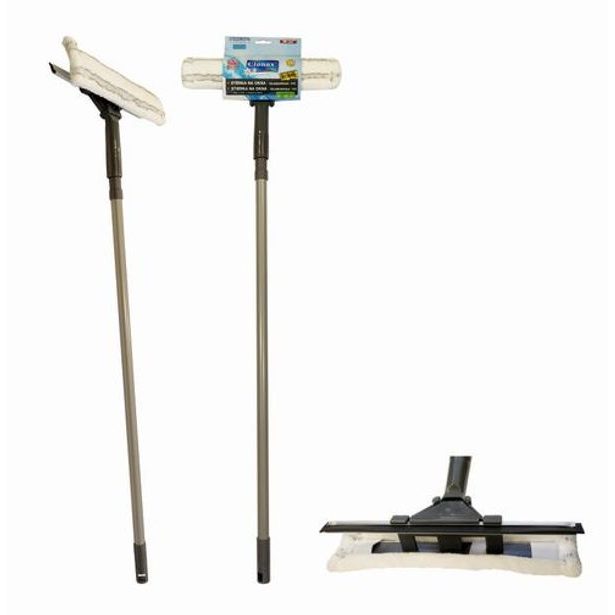 stěrka 31x7cm mopem na okna, telesk.tyč 150cm