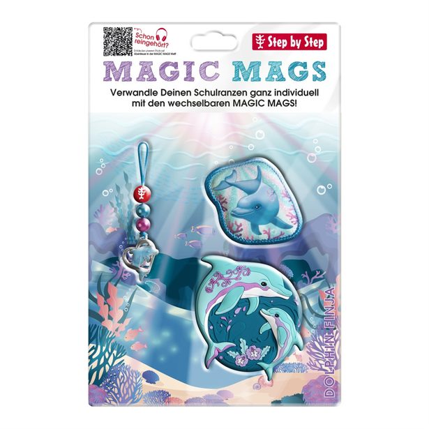 Doplňková sada obrázků MAGIC MAGS, Dolphin Finja, pro aktovky a batohy Step by Step