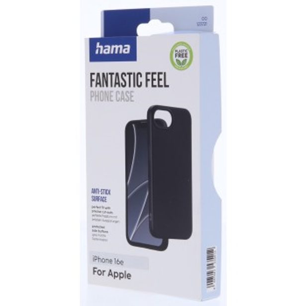 Hama Fantastic Feel, kryt pro Apple iPhone 16e, hebký povrch, černý