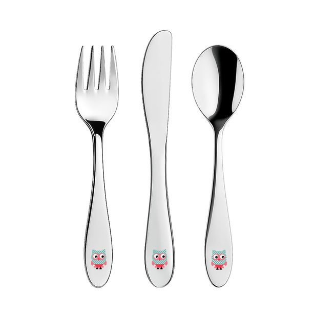 Jídelní dětské příbory SOVA 3 díly