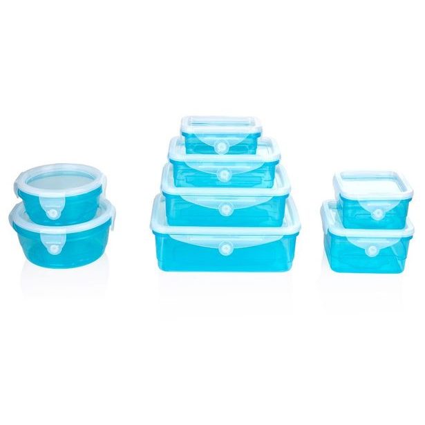 ALPINA Dóza na potraviny sada 8 ks s flexibilním víčkem modrá ED-225424modr