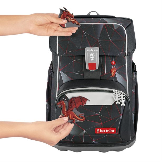Školní aktovka Step by Step GIANT Dragon Drako, pro prvňáčky - 5dílný set, certifikát AGR