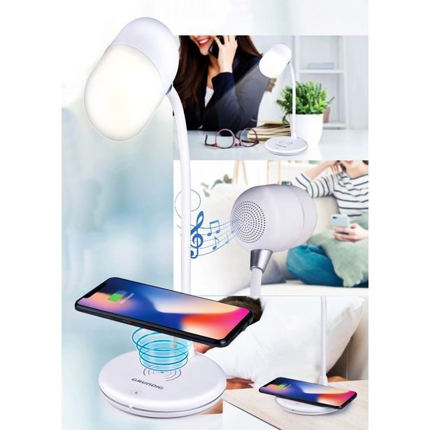 GRUNDIG Stolní lampa LED s bezdrátovou nabíječkou na mobil 3v1 ED-247254