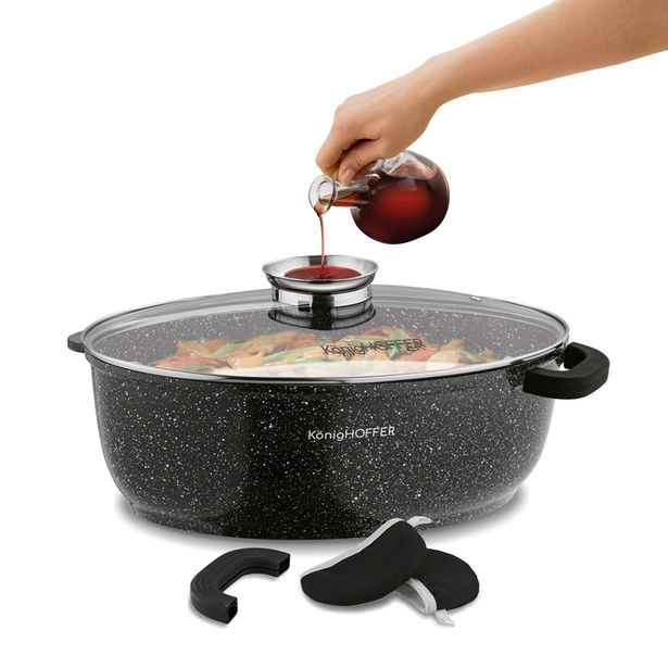 pekáč 38x25x13cm KönigHOFFER, víko sklo, IND., nepř.povrch