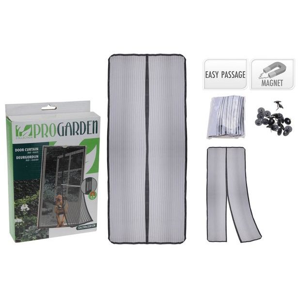 síť proti hmyzu (2x)50x210cm, dveře, magnet, textil