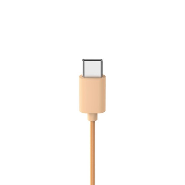 Hama USB-C sluchátka s mikrofonem Fun C, uzavřená, oranžová