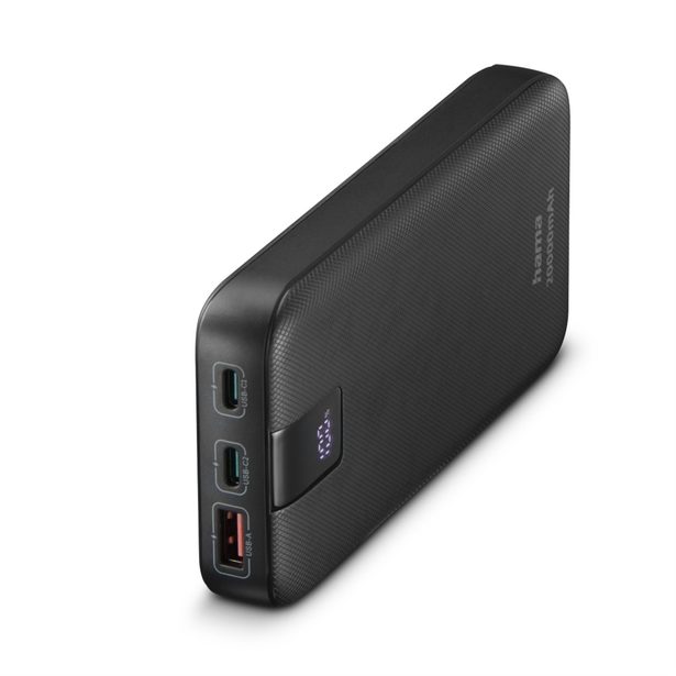 Hama PD 20 powerbanka, 20000 mAh, 3 výstupy: 1x USB-C, 2x USB-A, LED displej, PD, Qualcomm