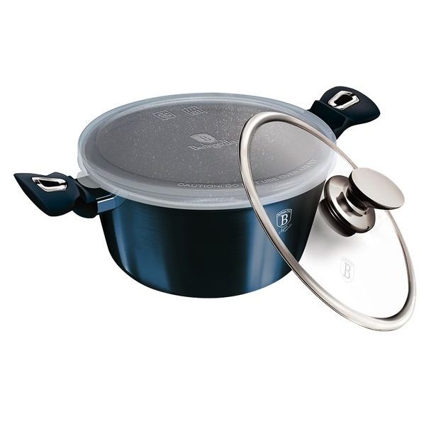 BERLINGERHAUS Sada nádobí s mramorovým povrchem 13 ks Aquamarine Metallic Line BH-7031