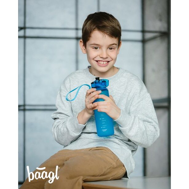 BAAGL Tritanová láhev na pití Logo - modrá
