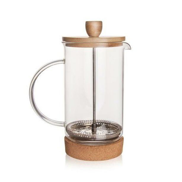 konvice 0,40l CORK, COFFEE MAKER, sklo/NR/bambus