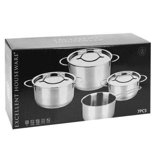 EXCELLENT HOUSEWARE Sada nádobí nerez EXCELLENT 7 ks KO-170422650