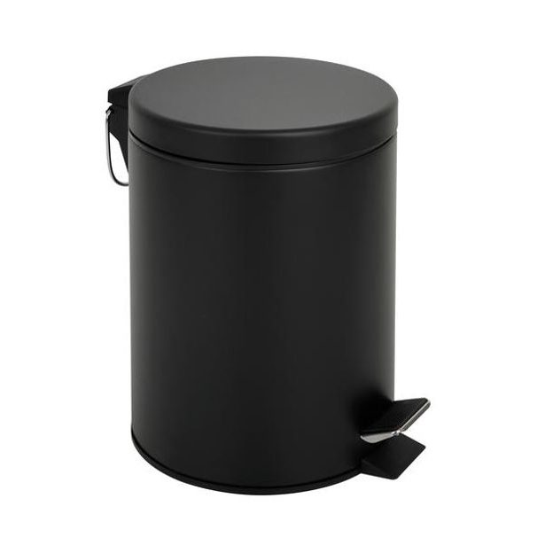 TORO KOŠ NA ODPADKY, NÁŠLAPNÝ NEREZ ČERNÝ, 5L, 20X27CM_hamashop