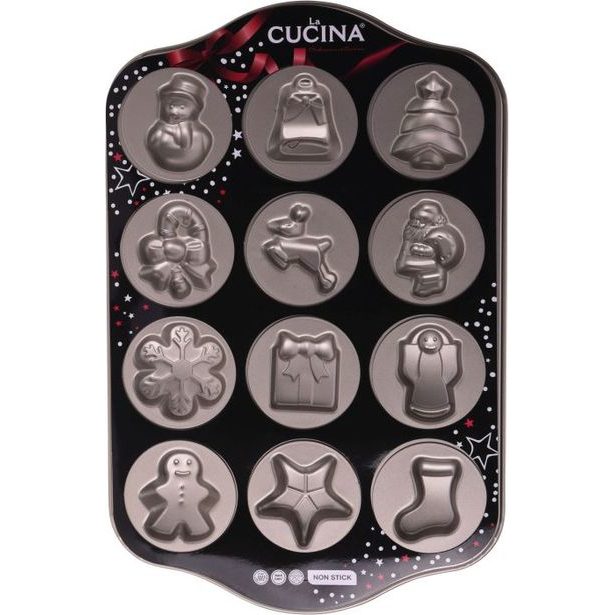 forma 44x28,5cm, 12motivů, nepřil.plech, do 230°C