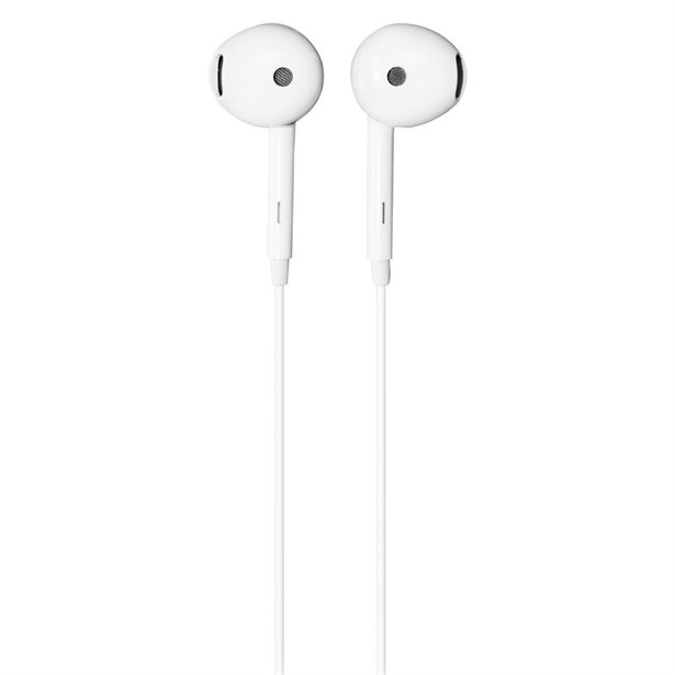 Hama sluchátka s mikrofonem Glow II, pecky, konektor Lightning, bílá