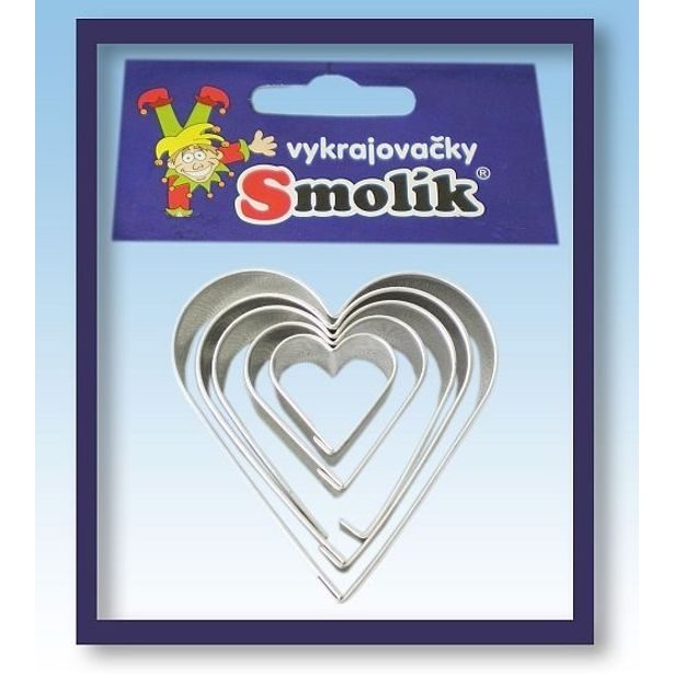 vykr. 0709 Srdíčka hladká, sada-5ks