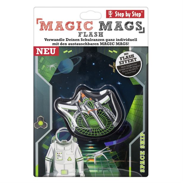 Vyměnitelný blikající obrázek Magic Mags Flash k aktovkám Step by Step Space Vesmírný pirát