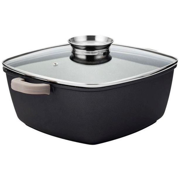 pekáč 28x28x16cm+POskl. FUNTZIO, 6,3l, nepřiln.povrch, indukce