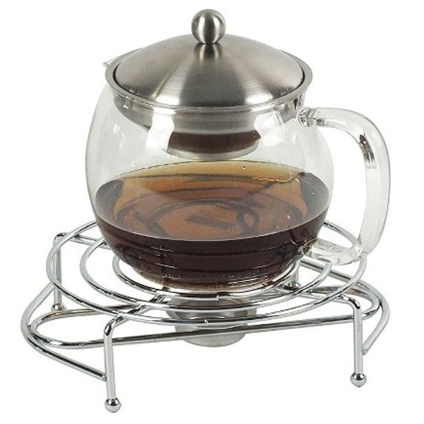 KELA Ohřívač na čajové svíčky GLOBUL chrom KL-17600