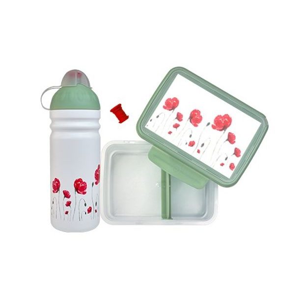 SET Vlčí máky - zdravá láhev/zdravá sváča