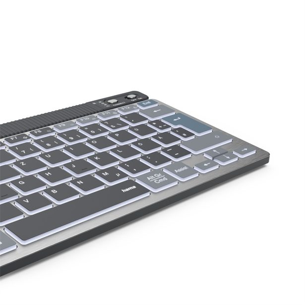 Hama bezdrátová Multi Device klávesnice WK-700, extra kompaktní, nabíjecí