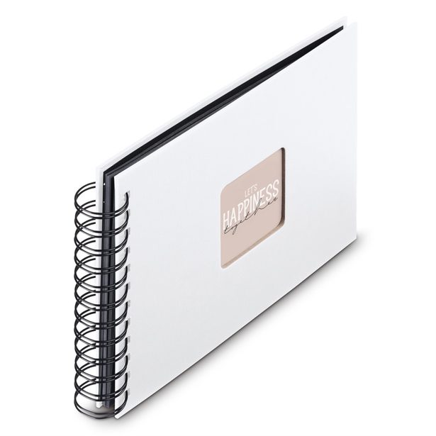 Hama album klasické spirálové FINE ART 24x17 cm, 50 stran, bílá, černé listy