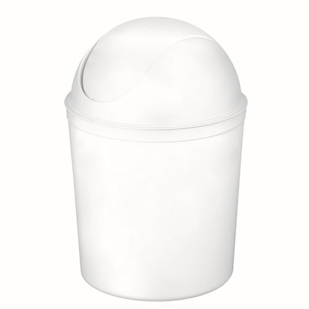 koš odp. 5l SWING bílý, bílé víko, d21x31,5, výklop