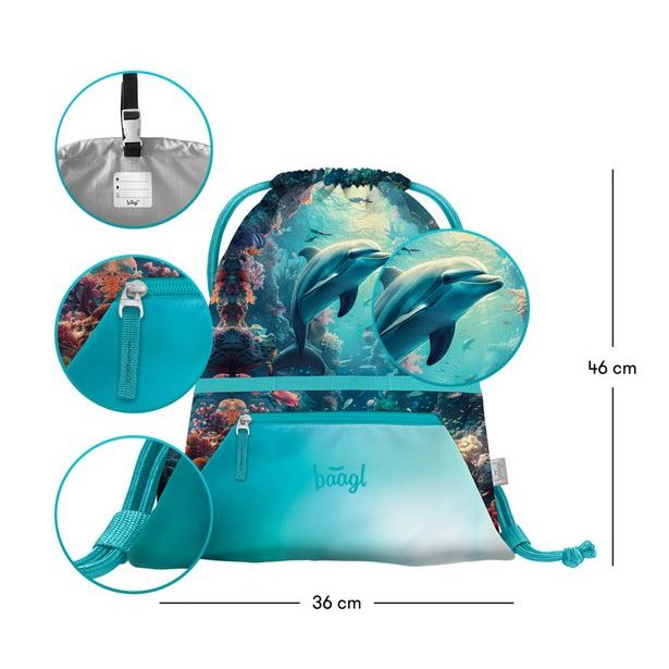 BAAGL Sáček s kapsou Delfín