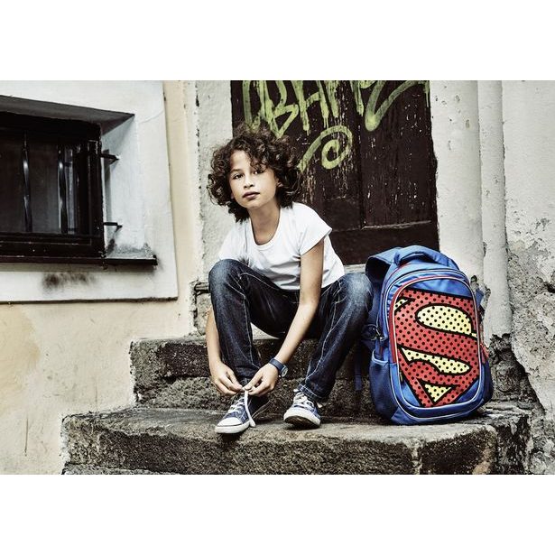 BAAGL Školní batoh s pončem Superman – POP Baagl