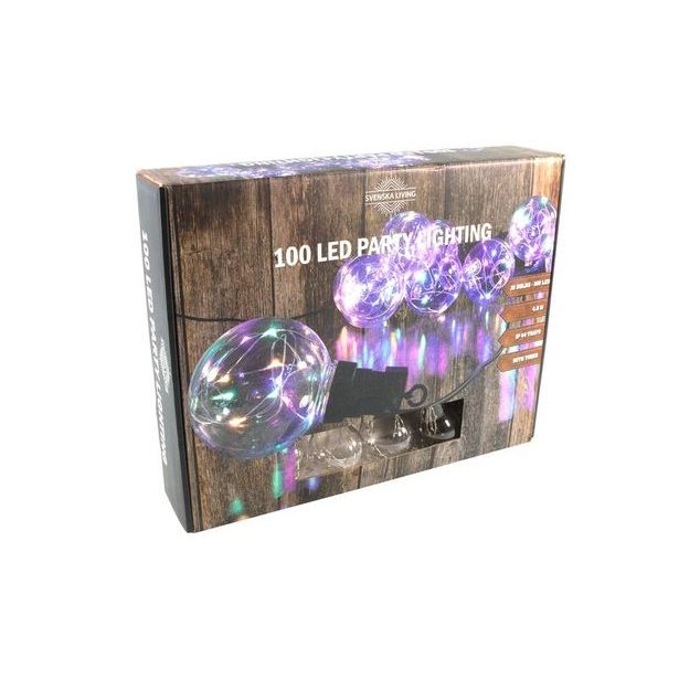 SVENSKA LIVING ŘETĚZ PARTY 100LED VÍCEBAREVNÝ 3M 50CM ČASOVAČ_hamashop