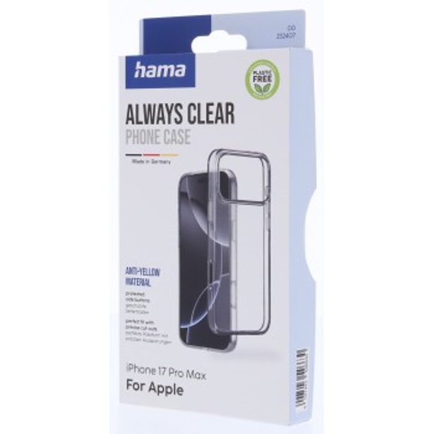 Hama Always Clear, kryt pro Apple iPhone 17 Pro Max, vždy průhledný, nežloutne