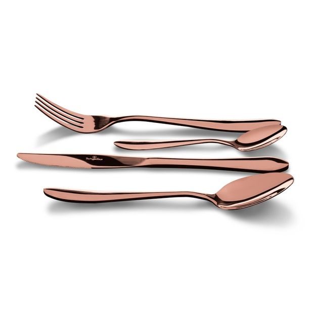 BERLINGERHAUS Sada cestovních příborů nerez 4 ks Rose Gold Collection BH-3083