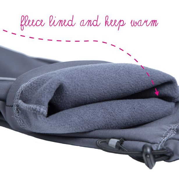 MODADETI_ADELLiNO Softshellové nepromokavé kalhoty podšité fleecem šedé