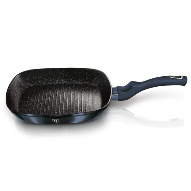 BERLINGERHAUS Pánev grilovací s mramorovým povrchem 28 cm Aquamarine Metallic Line BH-1873