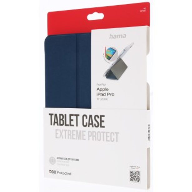 Hama Extreme Protect, pouzdro pro Apple iPad Pro 11" (2024), D3O®, modré/průhledné